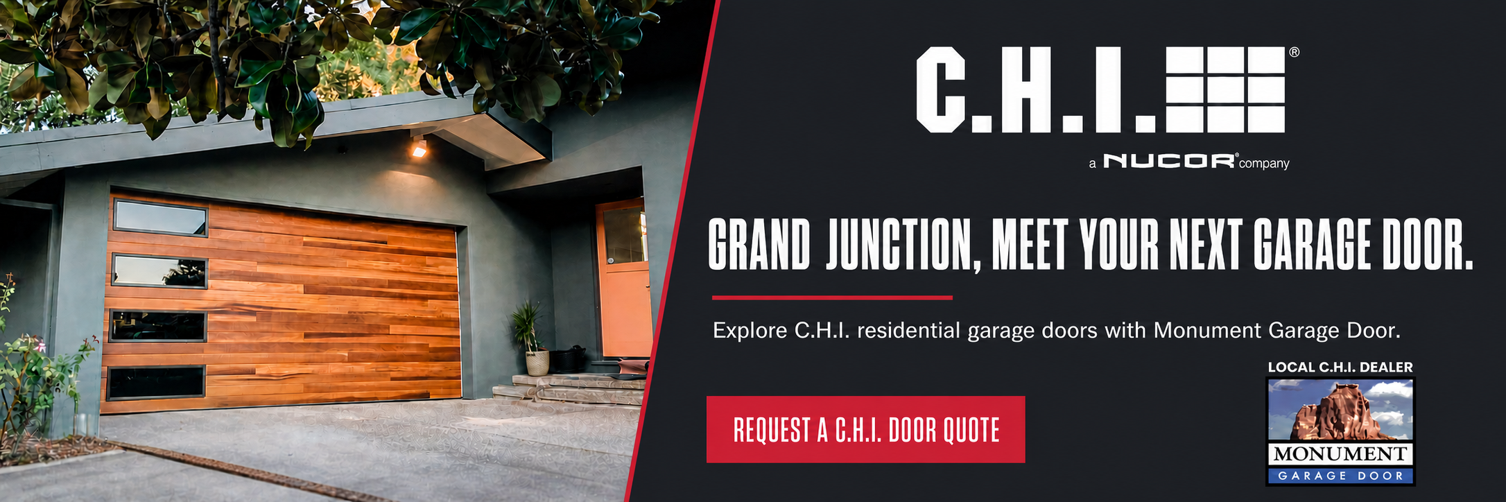 C.H.I. residential garage doors from Monument Garage Door in Grand Junction