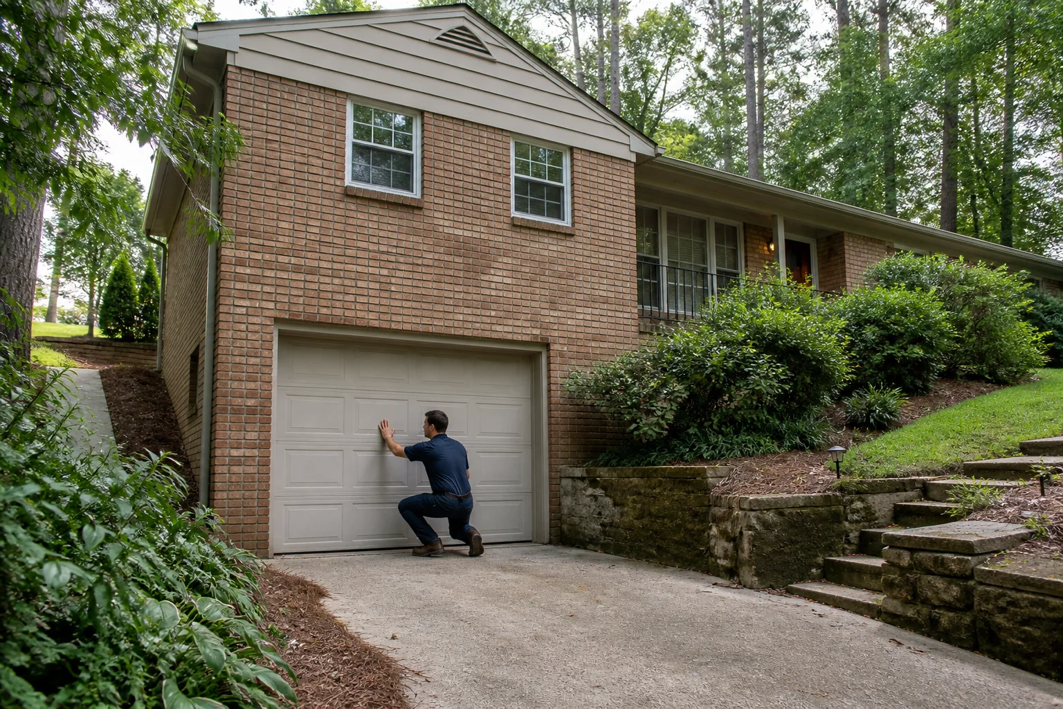 Garage door technician at a representative home in Birmingham, AL