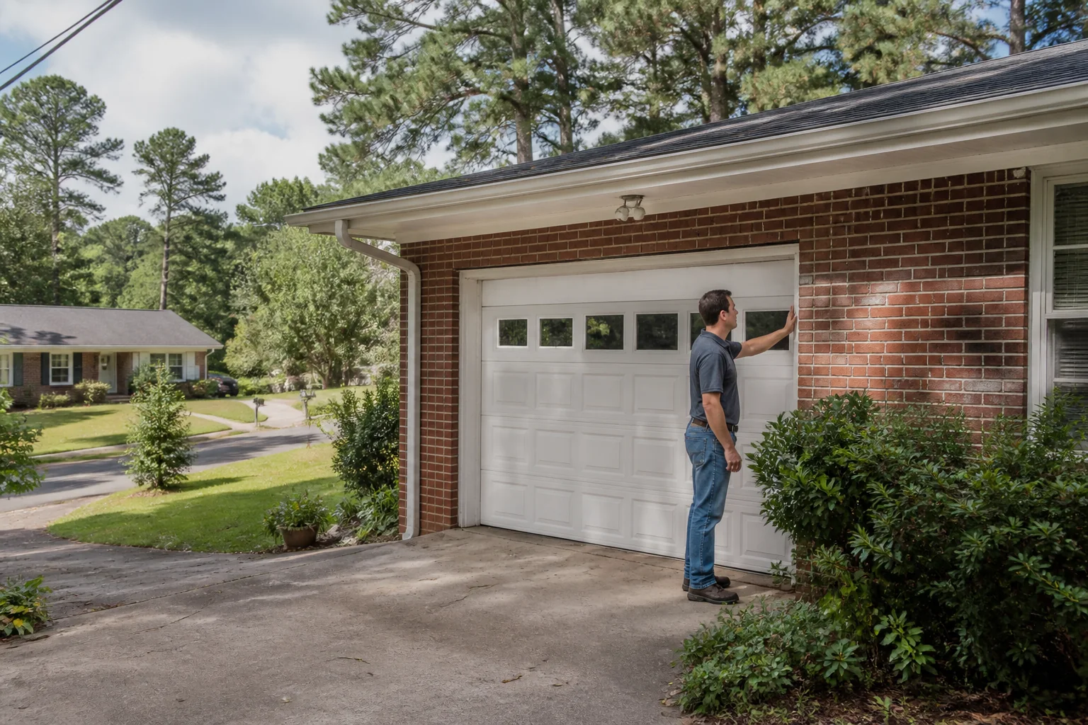 Garage door technician at a representative home in Columbus, GA