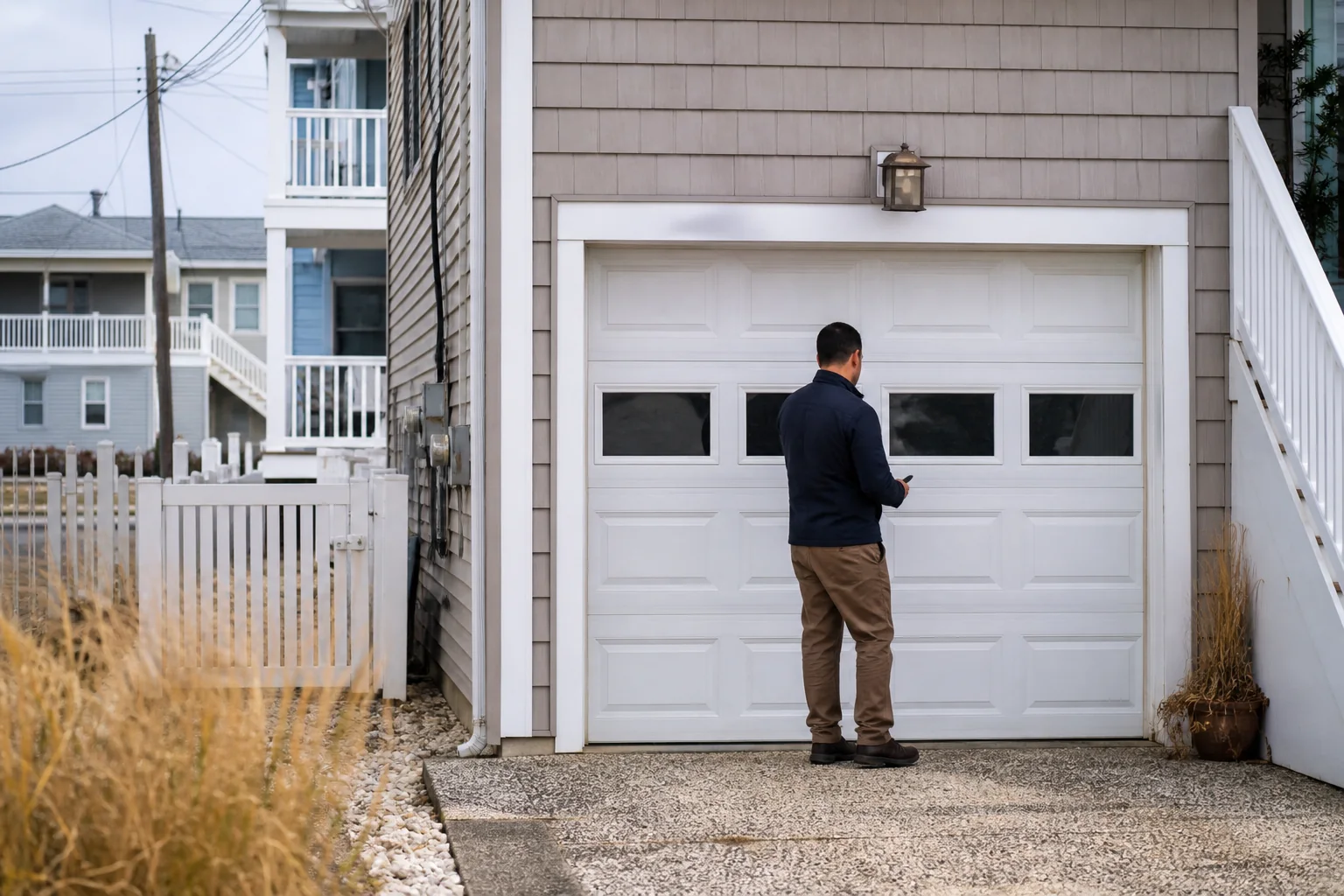 Garage door technician at a representative home in Atlantic City, NJ