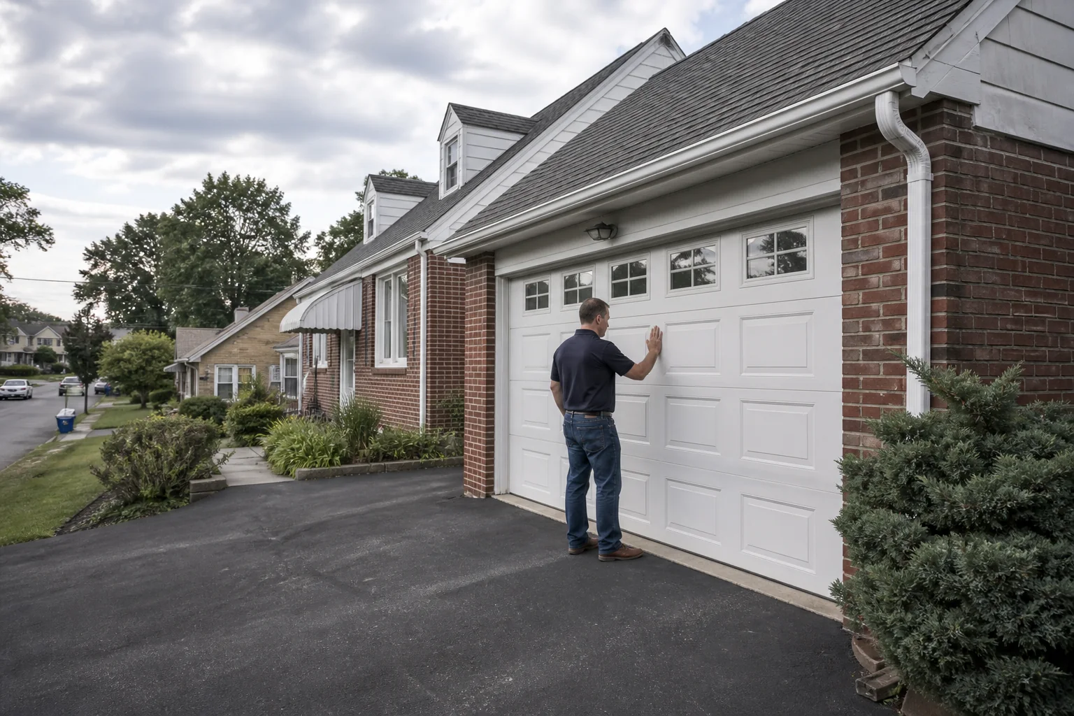 Garage door technician at a representative home in Allentown, PA